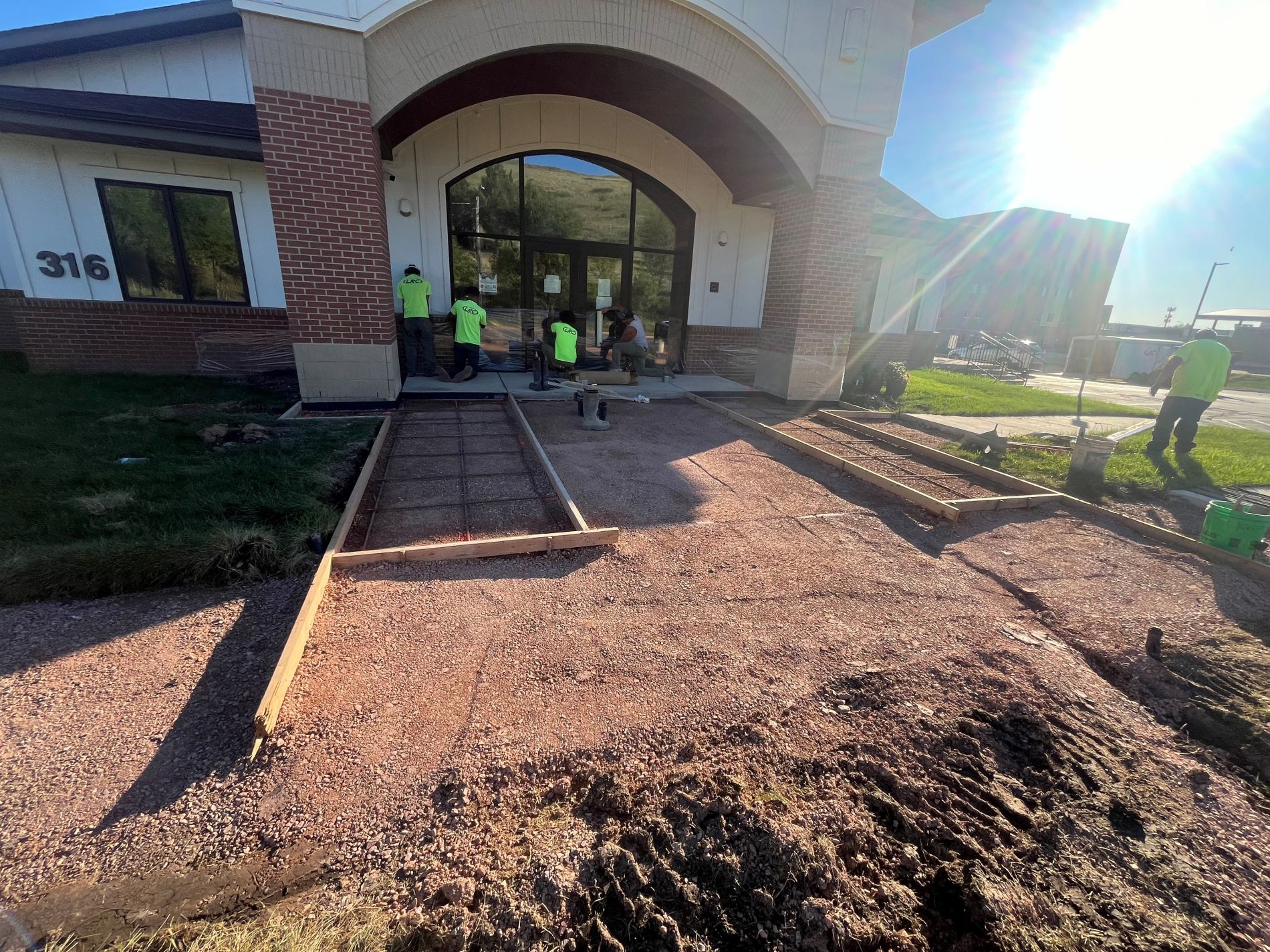 Lester-Robbins Construction team working at St. Carlo project site